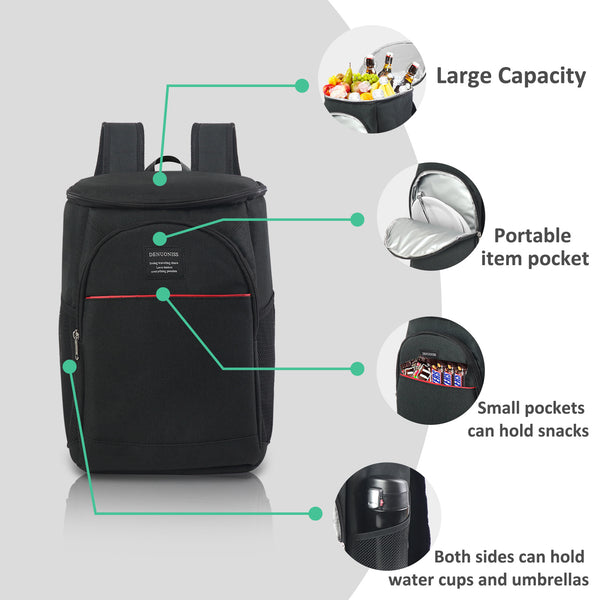 25L Insulated Cooler Lunch Bag Waterproof Outdoor Lightweight Camping Backpack