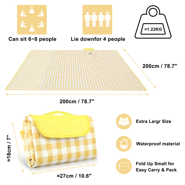 Beach Mat Outdoor Camping Picnic Blanket Waterproof Foldable Large Placemat