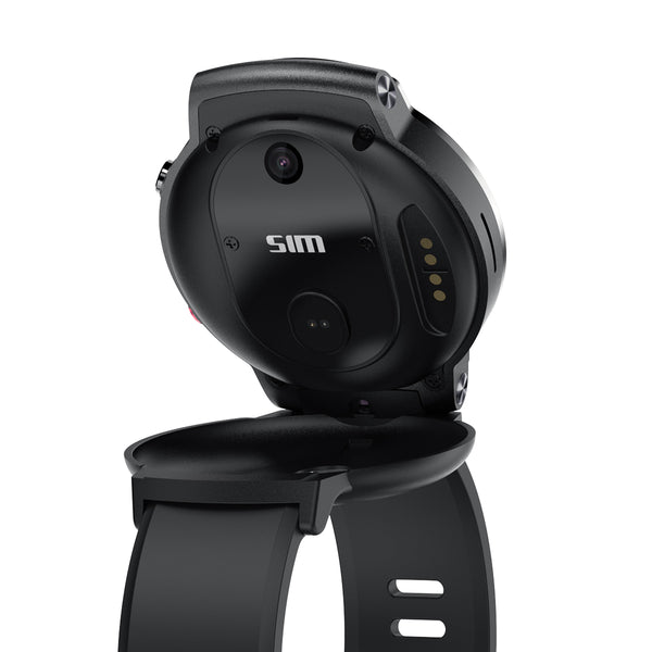Dual camera 4G smart phone watch DM28 speaker with rotation screen face unlock video call IP67 waterproof WIFI 5G GPS watch