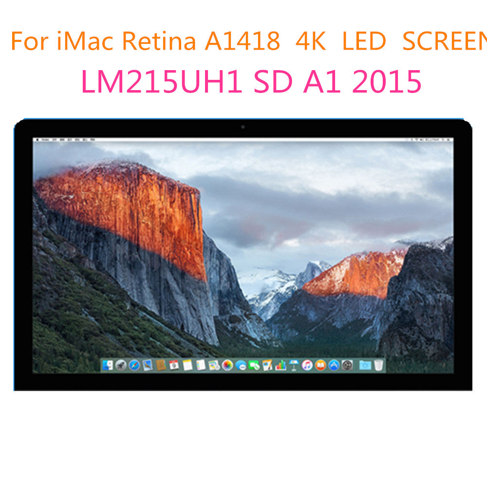 For iMac A1418 4K Retina LCD Screen Assembly with Glass MK542LL/A (3.1 GHz Core i5) Late 2015 LM215UH1-SDA1 SDA1 EMC:2833