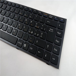 NEW Italian qwerty keyboard Replacement For SONY vpc-s 9z.n3tbq.00e 148779441 black-frame backlit WHOLESALE