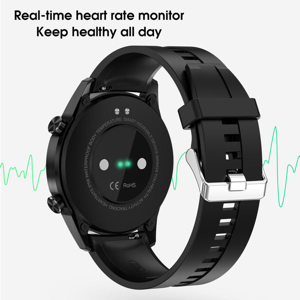 T03 Smart Watch Men 24 hours continuous temperature monitor IP68 ECG PPG BP Heart Rate Fitness Tracker sports Smartwatch