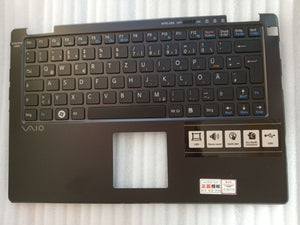 For Sony VAIO N860-7883-T003 148747722 DE Deutsch German QWERTZ keyboard notebook with palmrest