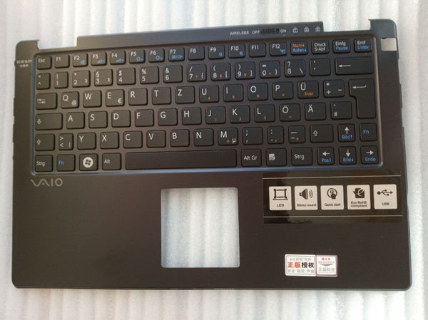 For Sony VAIO N860-7883-T003 148747722 DE Deutsch German QWERTZ keyboard notebook with palmrest