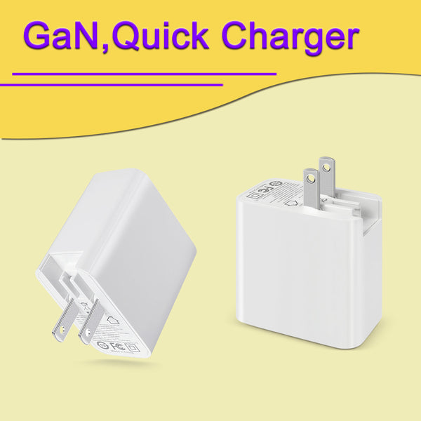 65W GaN USB Type C Wall Charger US QC PD 3.0 Laptop Adapter for iPhone 12 Canada