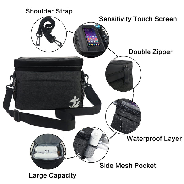 Bike Bag for Waterproof Bike Basket Cycling Front Handlebar Bag With Strap