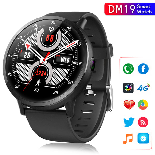 2021 NEW Fashion Sports Smart Watch DM19 LTE 4G Smart Watch Andriod 7.1 5MP Camera MTK6739 Quad Core 1GB16GB Fitness Tracker Wifi GPS Support Facebook Twitter